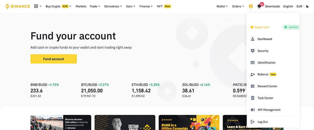API Key bei Binance erstellen