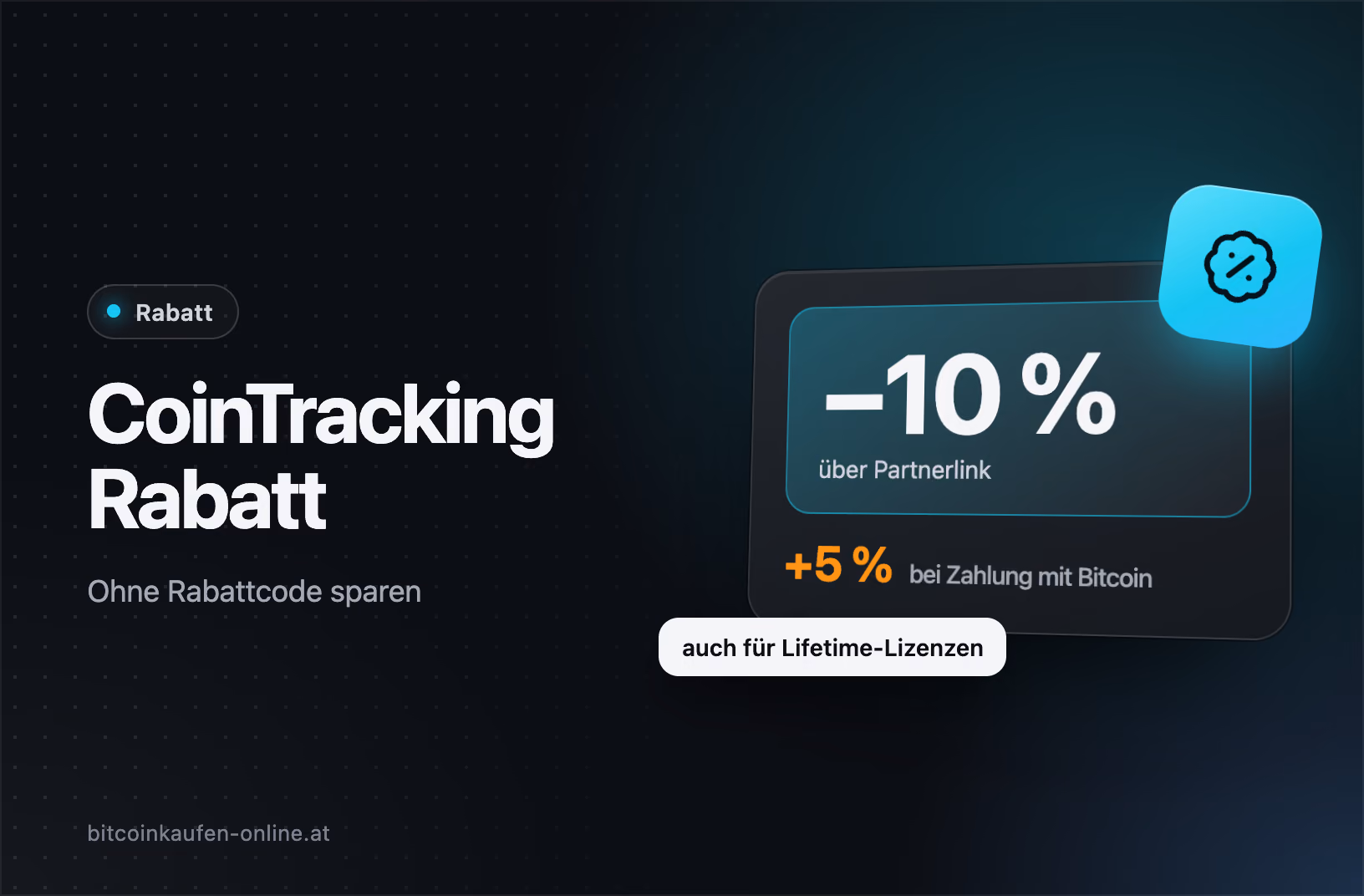 CoinTracking Rabatt: 10 % über Partnerlink und 5 % zusätzlich bei Zahlung mit Bitcoin